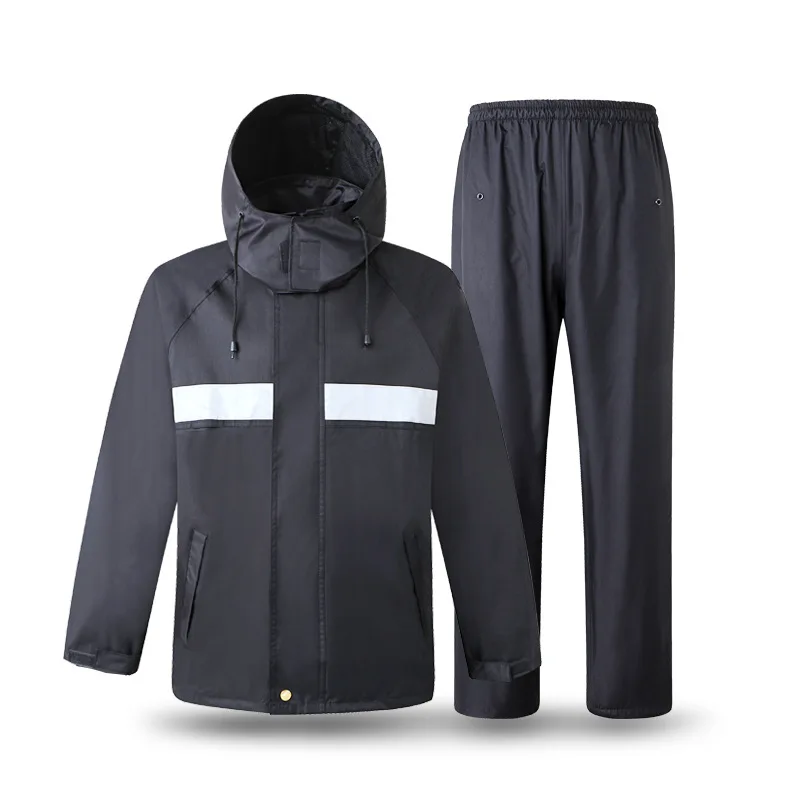 Reflective Raincoat Women/Men Suit Rain Coat Outdoor Hood Construction Security Motorcycle Fishing Camping | Безопасность и защита