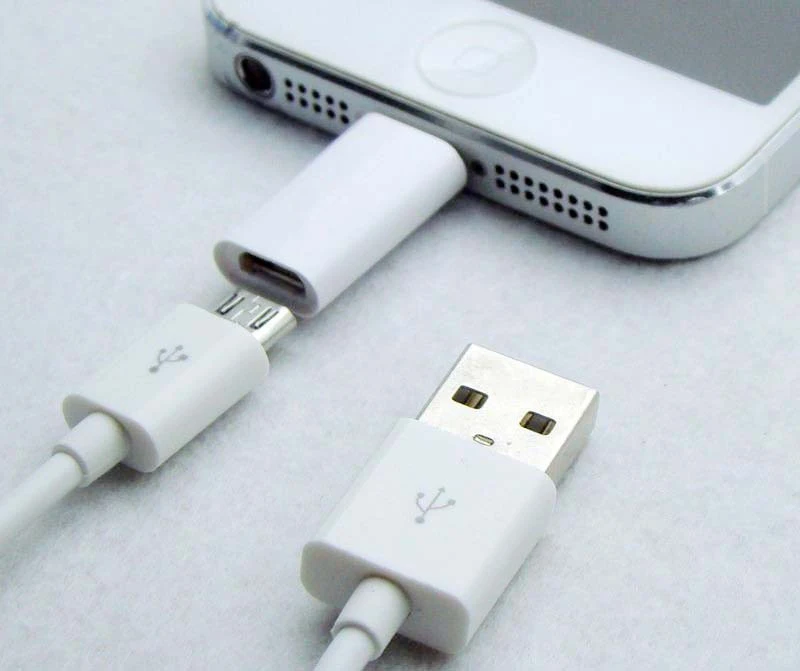 1000 шт. Micro Usb кабель зарядное устройство адаптер для iPhone 7 7 plus 6 plus и 6 5 ipad Micro USB Женский на 8 Pin адаптер Apple конвертер