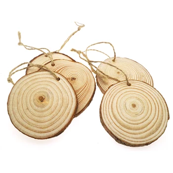

Ergomagic 10pcs/bag 7-8cm Pine Wood Slices for DIY Crafts Wedding Centerpieces Wood Tree Rings Decoration Wooden Pile Ornaments