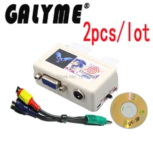 2 шт./лот для Sega Dreamcast DC игровой консоли адаптер SD Card конвертер reader 3 в 1 VGA AV Выход карты игры ручной w/кабель