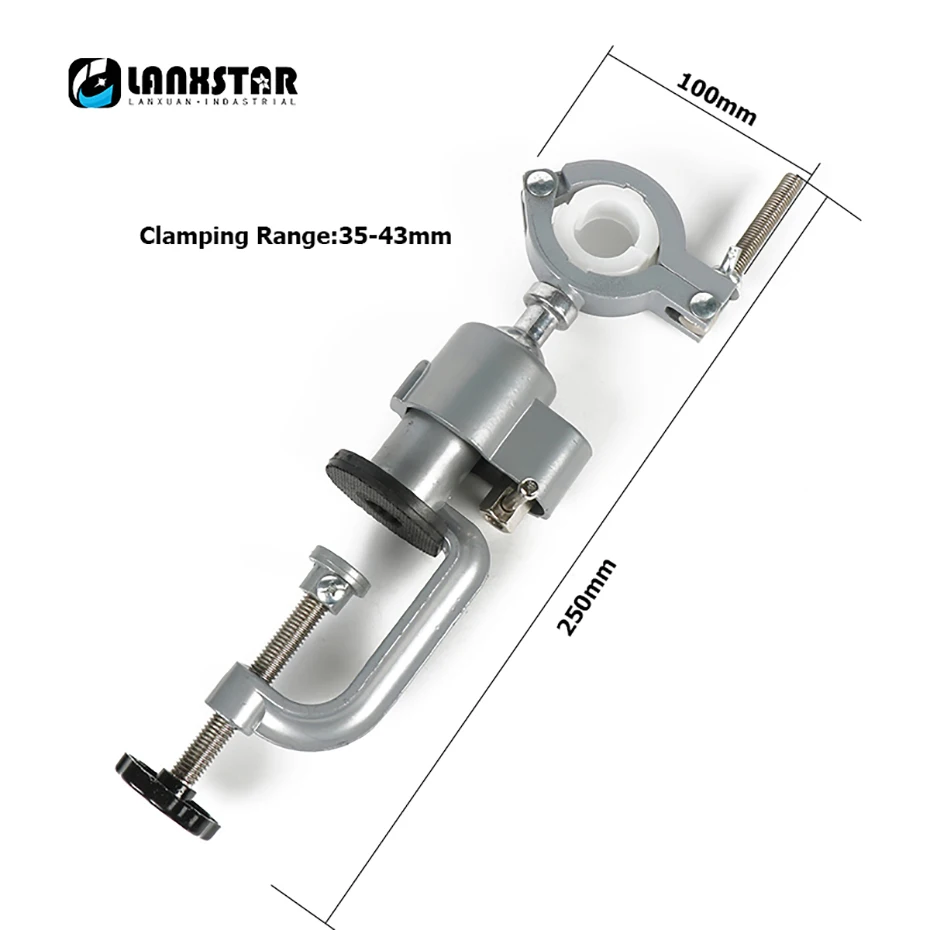 Lanxstar многофункциональная ручная дрель, вращающийся инструмент, настольный тиски, держатель инструмента, тиски из алюминиевого сплава, тиски для гравировки, шлифовальный кронштейн
