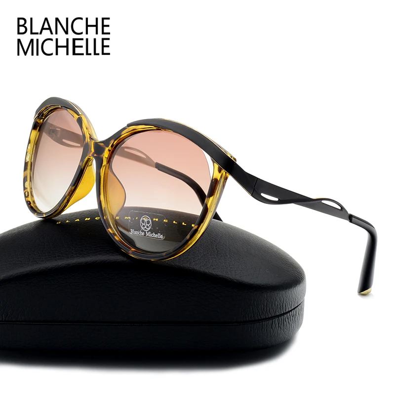 Поляризационные солнцезащитные очки Blanche Michel Cat eye, женские солнцезащитные очки в розовой оправе, брендовые дизайнерские женские очки с коробкой