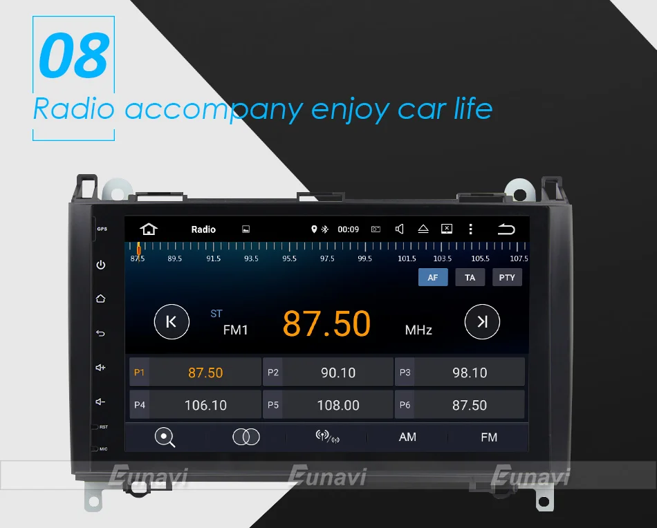 Top Eunavi 4 Core 1 Din Android 9.0 Car radio stereo 2G RAM Auto GPS for voor Benz B200 Een B Klasse B200 W169 W245 W639 W906 WIFI 15