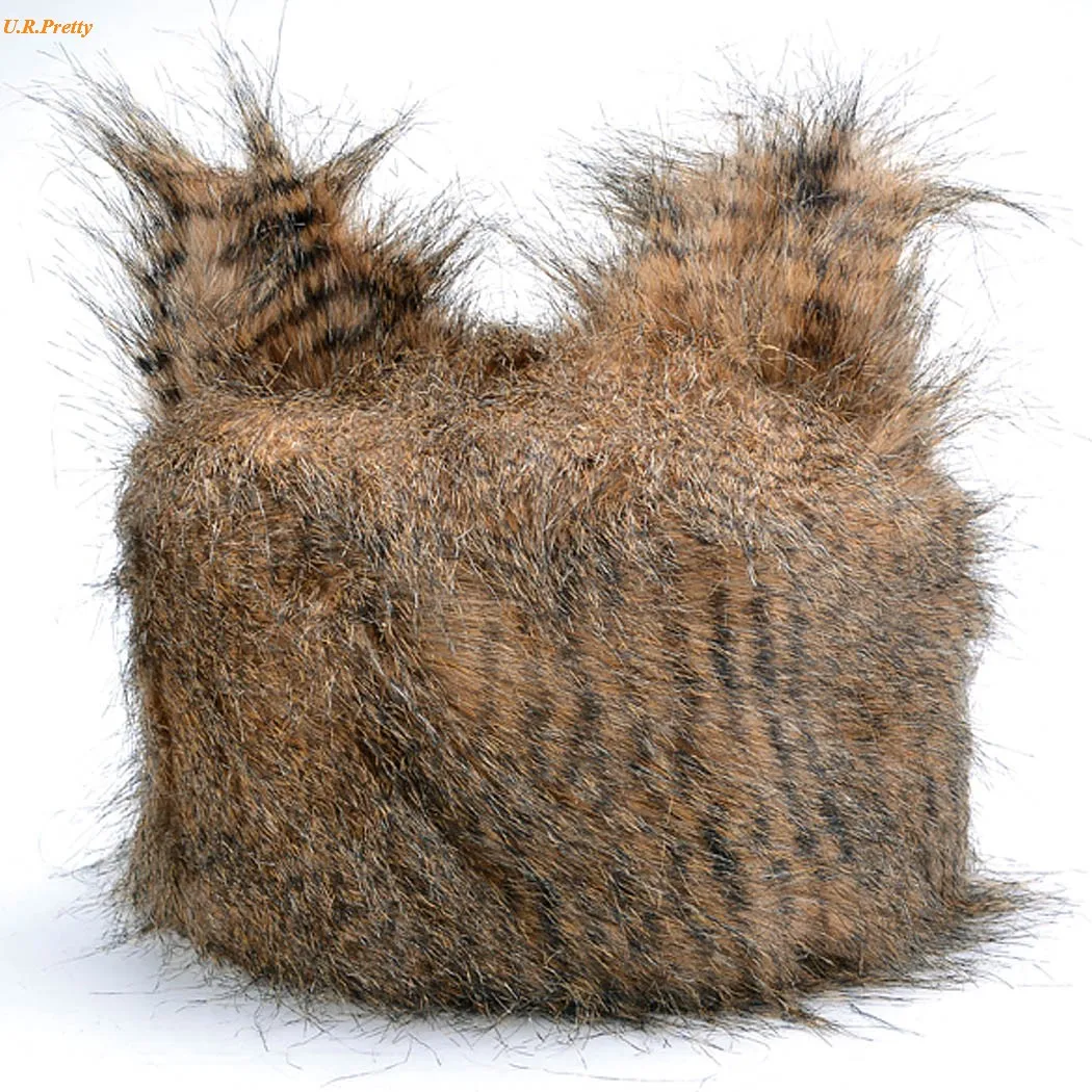 

New Winter Fashion Women Beanie Cap Faux Fur Hat With Ears 22