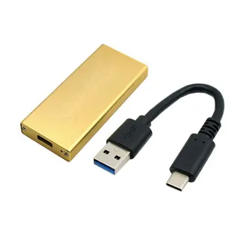 

Chenyang USB-C USB 3.1 Type C to 50mm mSATA PCI-E Solid State Disk SSD Case Enclosure Gold Color