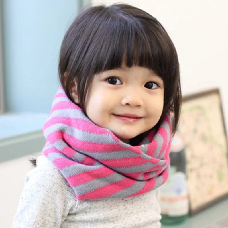 

Collar Ring Woolen Yarn Scarves Supple Cotton Fashion Children Neckerchief Boys Girls Warm Scarves Drop Shipping