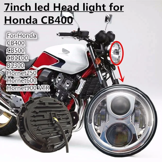 Motorcycle Headlight Led Halo Ring For Honda CB400 CB500 CB1300 Hornet 250600900 VTEC400 VTR250 CB250 Refit Round Light (4)(1)14