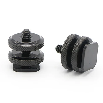 

Professional 1/4" Single/Dual Nuts Tripod Mount Screw To Flash Camera Hot Shoe Adapter Tripod & Accessories VCZ49