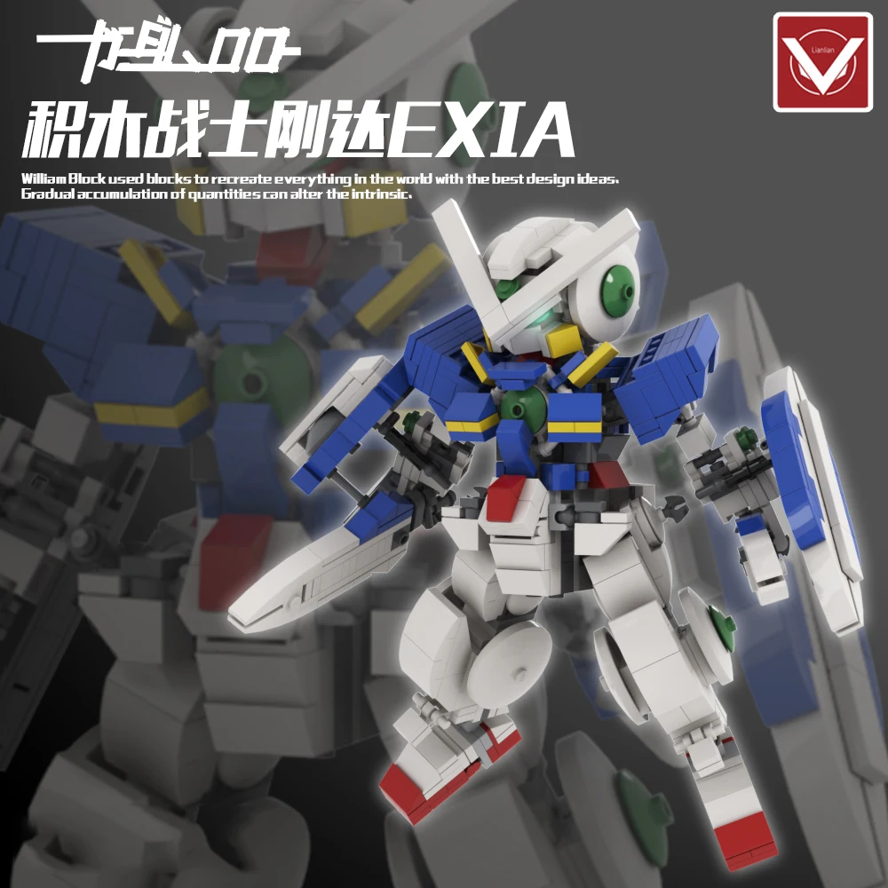

2019 Kennie New MOC design Personal diy 589+pcs GN-001 gundam model building Blocks Action Figure for children gifts