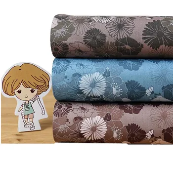 

half yard thin cotton fabric with retro little bird print, handmade DIY garment dress children material 100% cotton B212