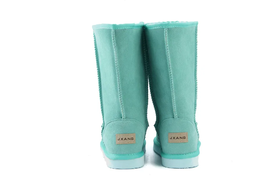 JXANG/модные женские зимние ботинки; Классические австралийские теплые женские зимние ботинки из высококачественной натуральной кожи; botas mujer; размеры 34-44