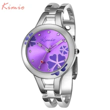 KIMIO Carving Clover Flower Womens Watches Top Brand Quartz Watch Women Dress Bracelet Watch Casual Women’s Watches Wristwatch