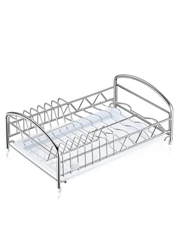 

Dish Rack Stainless Steel Dish Drain Rack Single Layer Kitchen Supplies Cold Dish Plate Dish Chopsticks Cutlery Storage Rack
