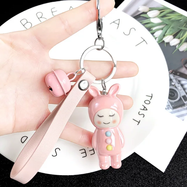 

Women Key Chain Mixed Colorful Japanese Kimono Girl Keychain Plastic Cartoon Doll Keychain Puppet Key Chain Girls Keyring