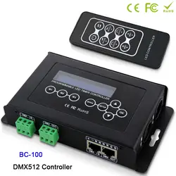 BC-100 DC9V RGB контроллер DMX512 сигнала 170 Пиксели светодиодный контроллер ЖК-дисплей Дисплей & RF Беспроводной пульт дистанционного управления для