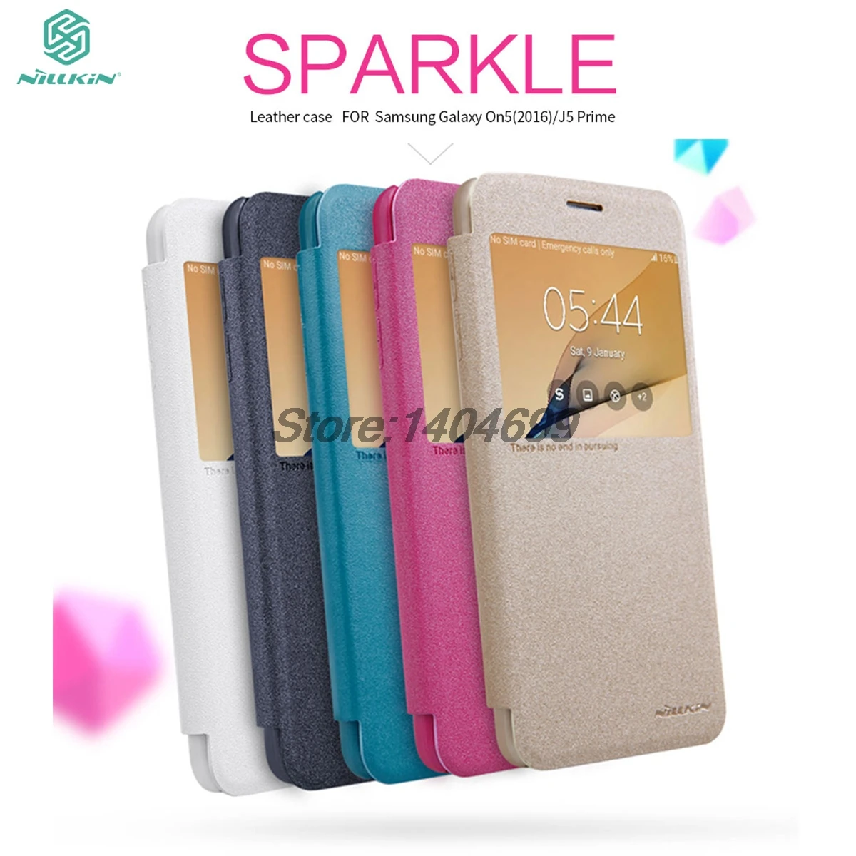 

sFor Samsung Galaxy On5 2016 Case Nillkin Sparkle Series PU Leather Cover Flip Case For Samsung Galaxy J5 Prime 5.0 inch Phone