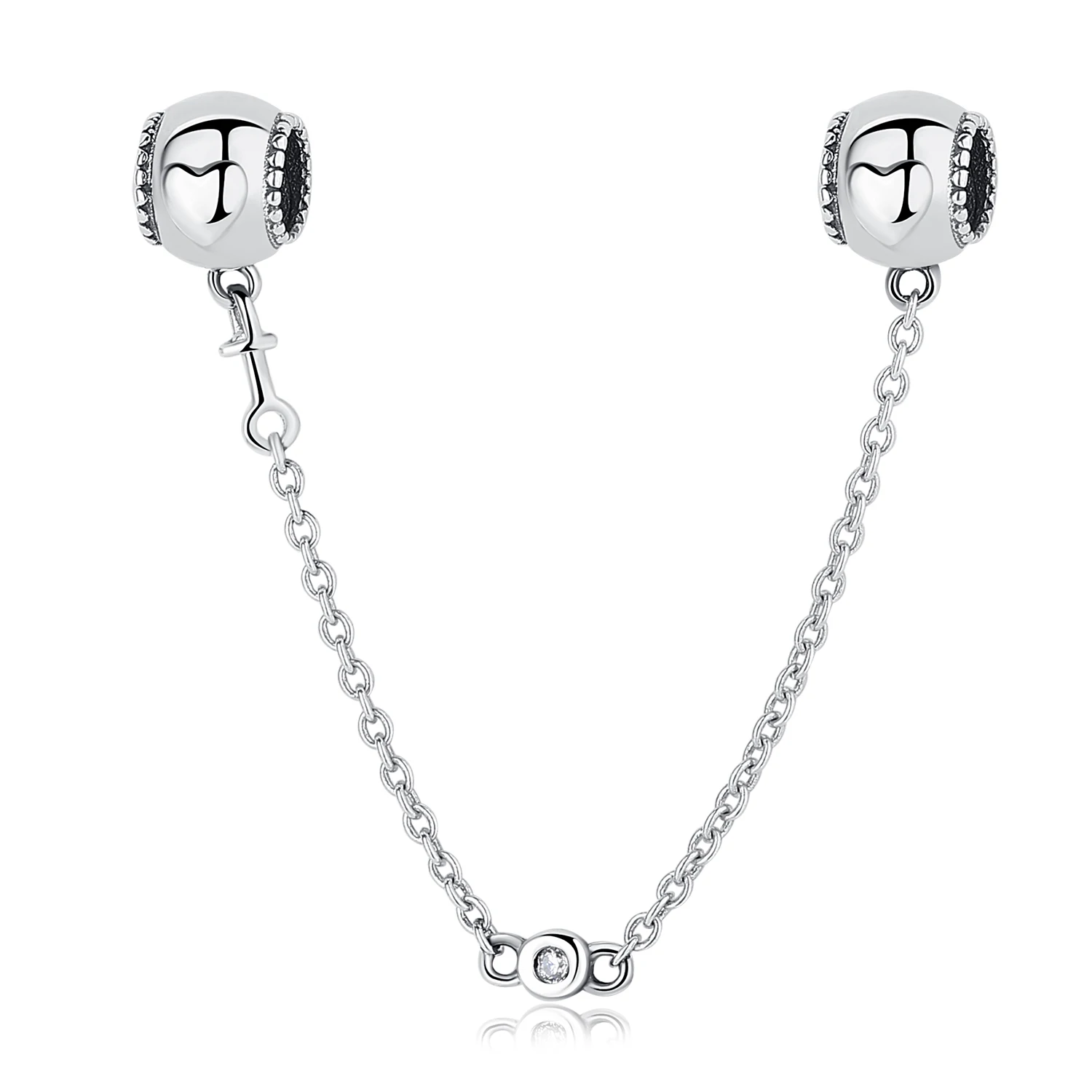 Цепочка Из серебра 2018 пробы с фианитами для браслетов|beads charms|original pandoraauthentic 925