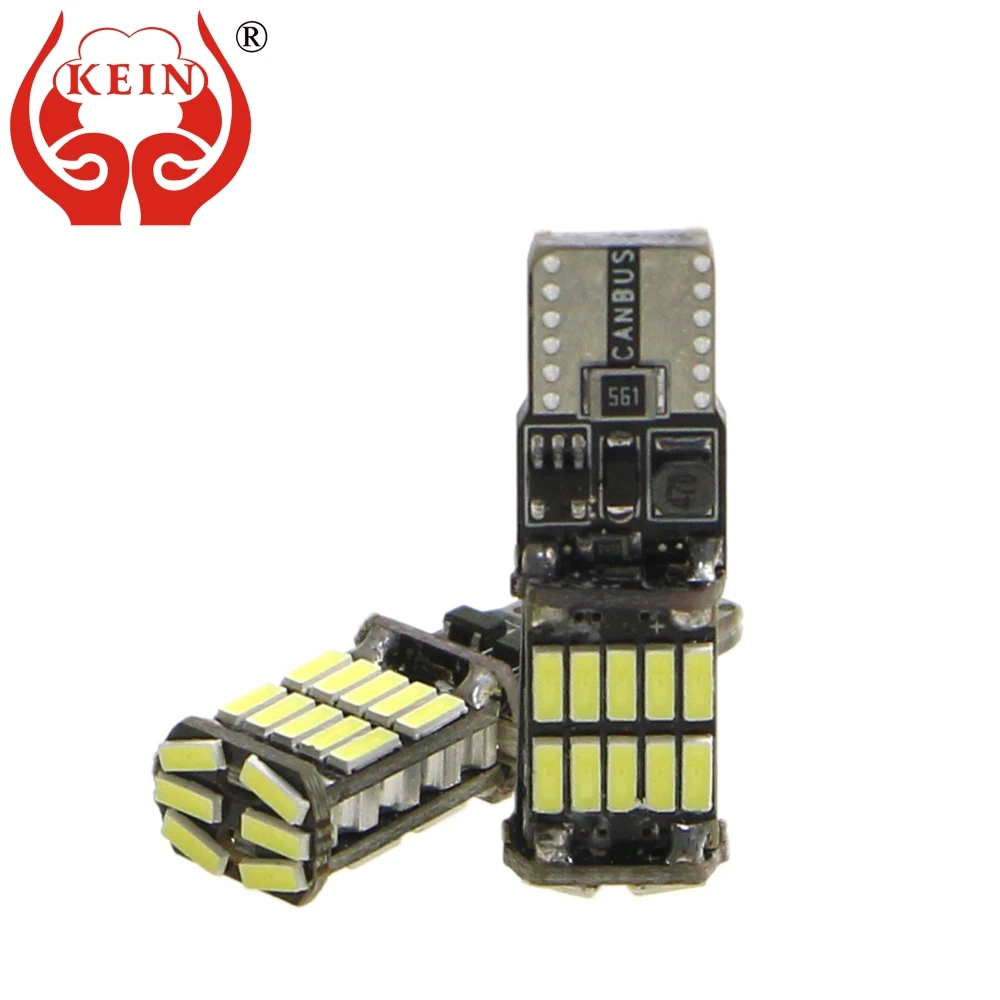 

KEIN 2PCS t10 w5w led Canbus Error Free 194 168 501 26smd 4014 led car bulb auto side wedge vehicle signal lights lamp 12V white