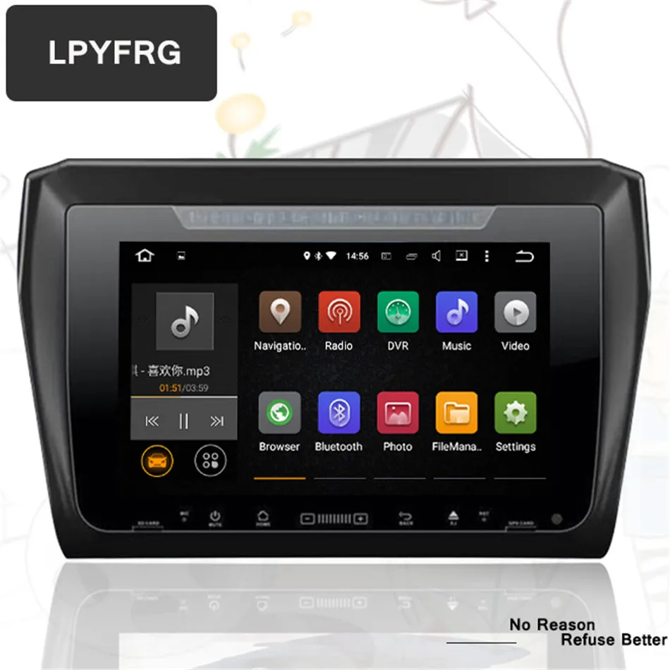 Best Free Shipping 9" Android 9.0 Car DVD for Suzuki swift 2017 Car Radio GPS navigation stereo headunit tape recorder Stereo Audio 1