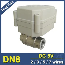 Лидер продаж tf8-s2-c 2/3/5/7 провода dn8 моторизованный шаровой Клапан BSP/NPT 1/4 ''ss304 электрический шарик Клапан для экономии воды орошения