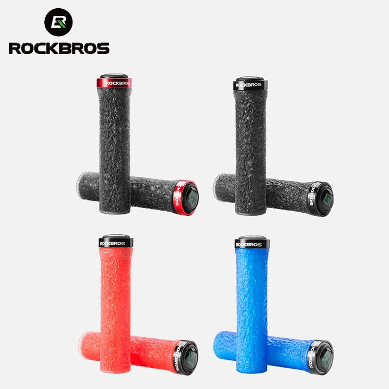 ROCKBROS велосипедные ручки с замком для BMX MTB Легкие резиновые противоскользящие на
