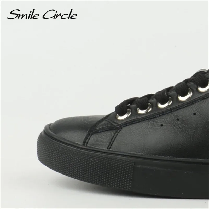 Женские кеды Smile Circle Белые женские кроссовки из натуральной кожи