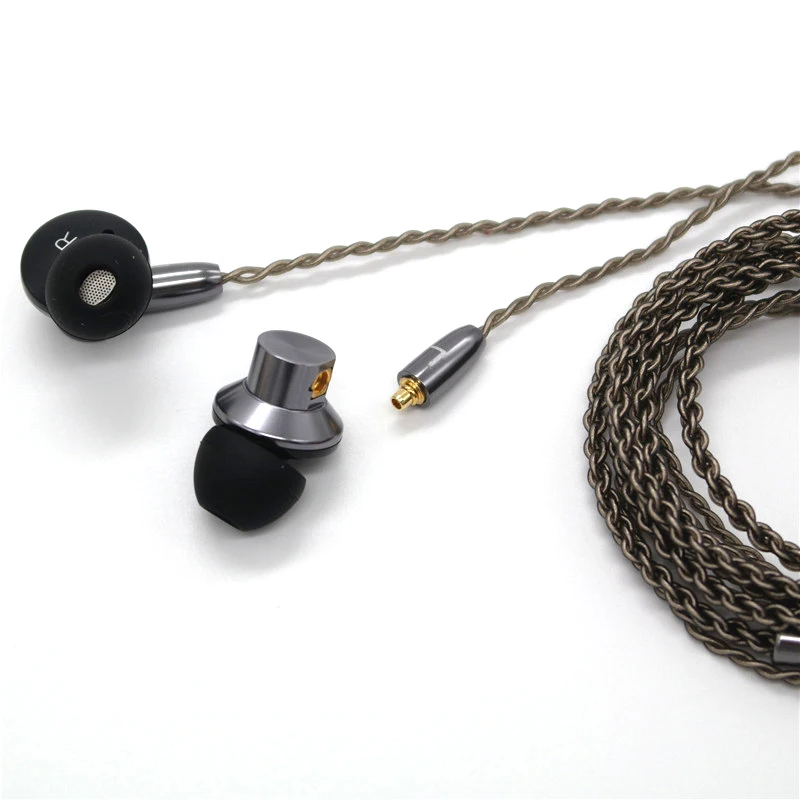 DIY MMCX интерфейс DD динамические Hi Fi наушники вкладыши с покрытием Серебряный Mmcx