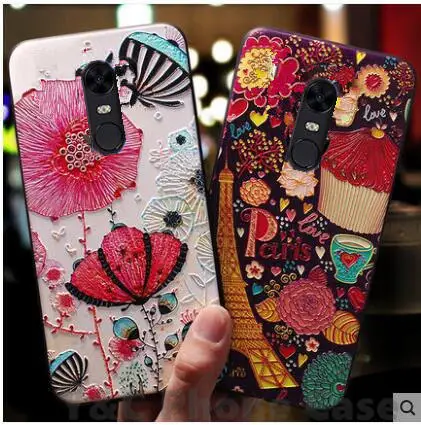 Xiaomi redmi 5 plus Case silicone 3d relief soft tpu Painted phone case for xiaomi redmi 5 case 5 plus 6 6a 5a 4x go cover funda