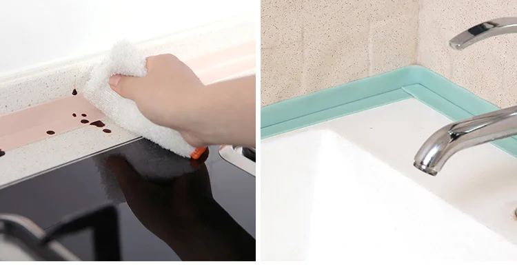 Vanzlife ПВХ водонепроницаемый плесени доказательство клейкая лента, Кухня Раковина сустава щелевая наклейка, угловая линия прилипания полосы наклейки на стену