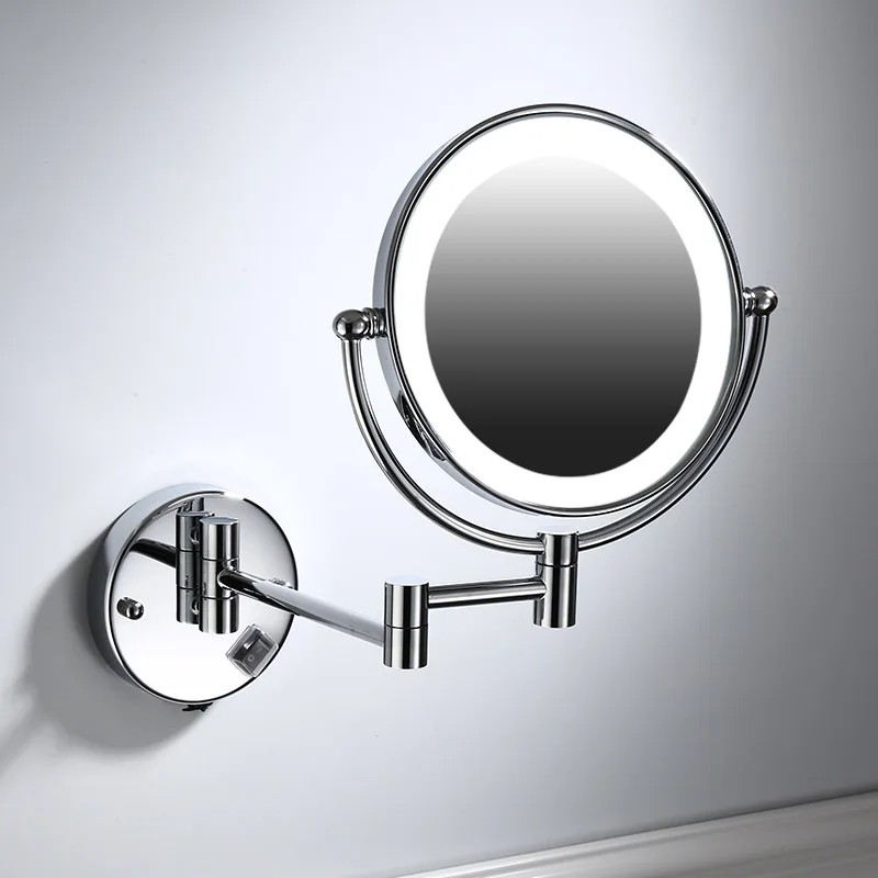 Расширение 8 дюймов косметическое зеркало настенный 360 градусов освещенное