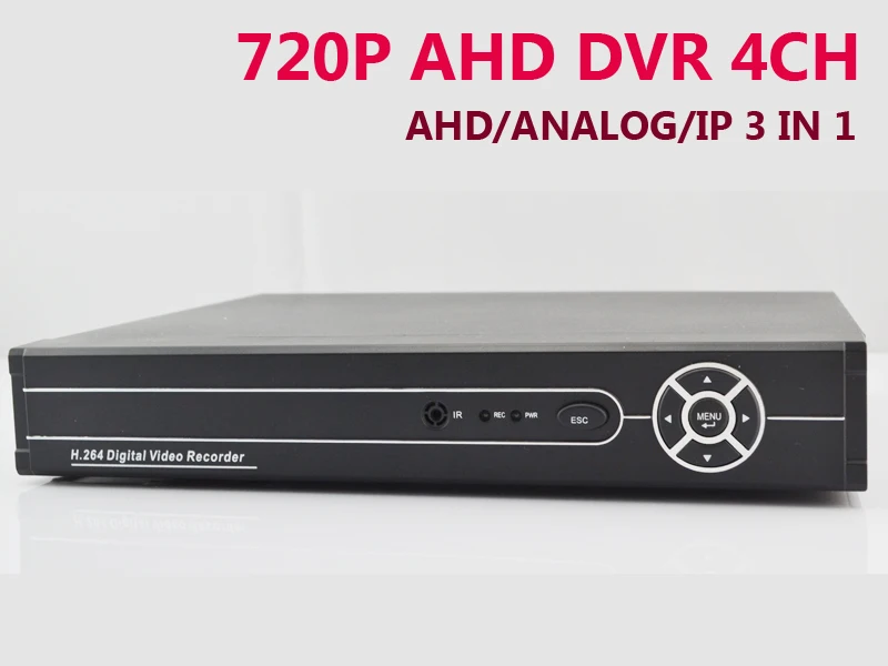 AHD DVR 4 channel HD analog 720P realtime ONVIF hybrid cctv dvr for AHD+ analog & ip camera network hdmi 4ch security recorder