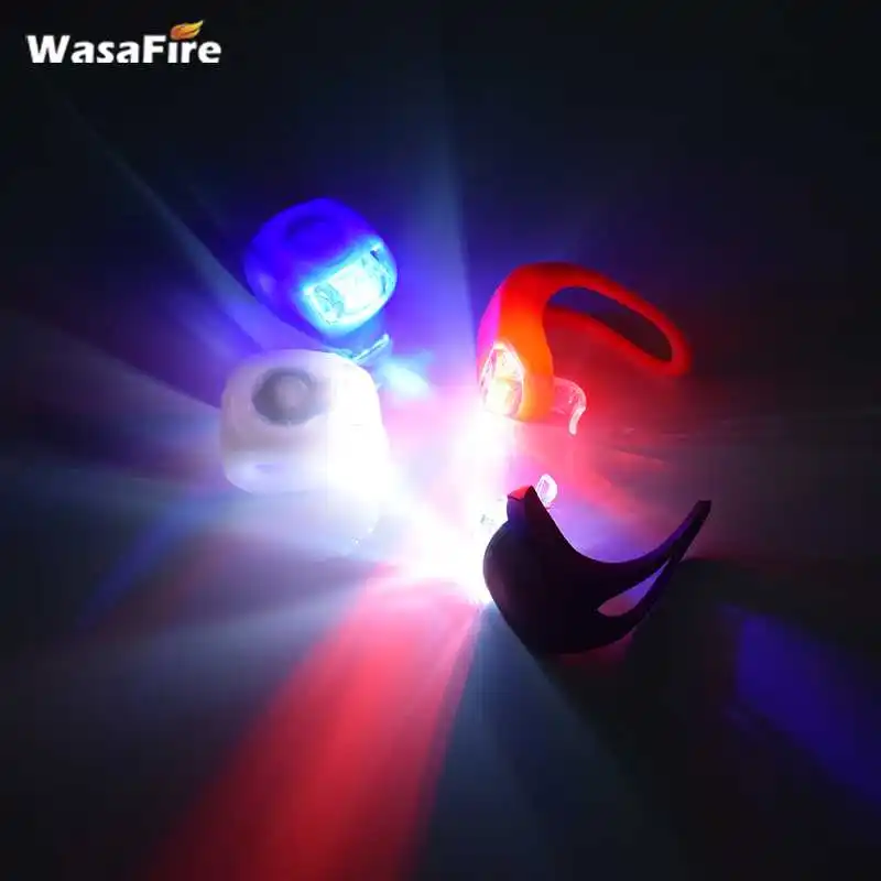 Excellent WasaFire New Silicone Bicycle Safety Lighting LED Light Lamp Flashlight Bike Cycling Light with Battery Bicycle Accessories 17