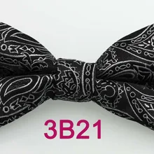 YIBEI coahella галстуки черные с серебряным бабочкой Пейсли двухслойный джентльмен регулируемый галстук-бабочка взрослые микрофибра Borboletas