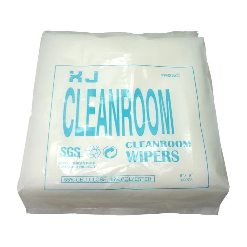 Cost effective cleanroom wipers non dust cloth paper 300pcs 9x9cm dust