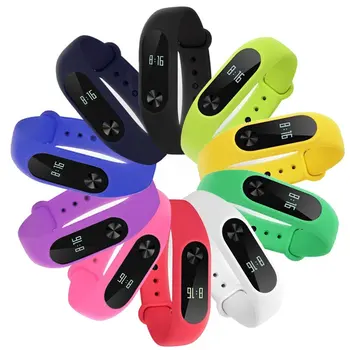 

(M2SS-10ss) Colorful Silicone Strap for Xiaomi Mi Band 2 mi band 2 bracelet mi band 2 strap Wristband Replacement Miband 2 Strap
