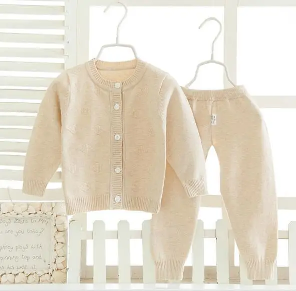 

(2pcs/set)New 0-2years Baby boy/girl 100% Cotton soft Sweater baby set,Free Shipping OT007