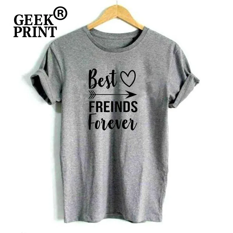 Женские топы с логотипом BEST FRIENDS FOREVER футболки для девушек подарок милая дружба