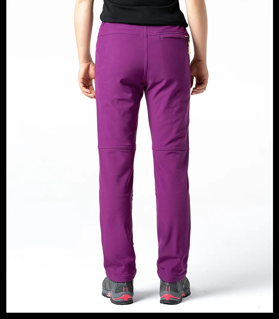 Hiking Pants Winter Woman Waterproof Hunting Trousers Softshell Fleece Warm Women's Pants Lightweight Women's Sports Pants (16)