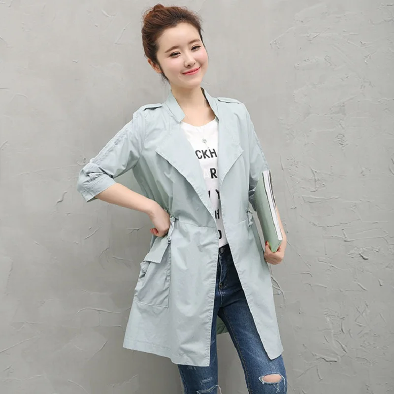 

new spring/autumn women's jacket cotton thin maternity trench overcoat pregnancy jacket maternity clothing 16837