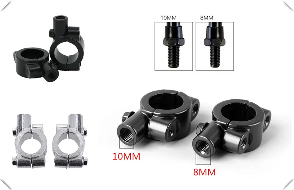 8MM 10MM motorcycle rear view mirror adapter base Connector for TRIUMRH SCRAMBLER SPEED FOUR 1050 S TRIPLE R SPEEDMASTER TT