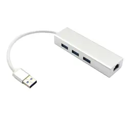 Универсальный USB3.0 сетевой карты + USB3.0 Порты и разъёмы концентратора Gigabit Ethernet адаптер RJ45 Lan для Windows XP 7 8/Mac OS XXM8