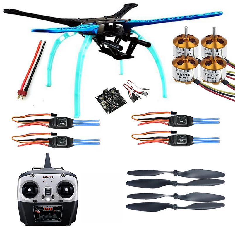 

F08151-A 500mm Multi-Rotor Air Frame Kit S500 w/ Landing Gear+ESC+Motor+KK XCOPTER V2.9 Board+Radiolink 8CH RX&TX+Propellers