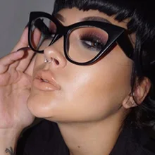 Оправа для очков в стиле кошачьи глаза Женские Модные Ретро прозрачные очки женские брендовые дизайнерские оптические очки кошачий глаз