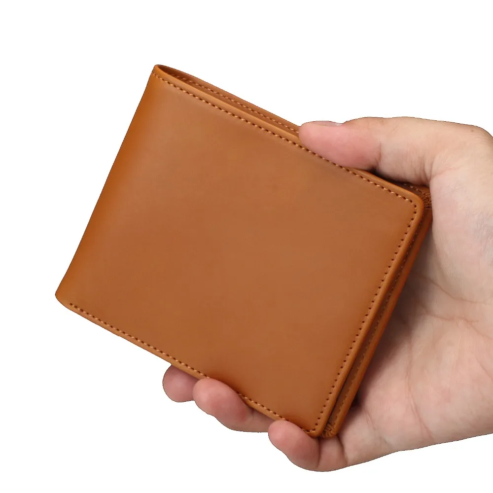 Мужской кошелек из 100% натуральной кожи с гравировкой Rfid отделением для