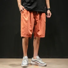 Летние однотонные мужские шорты спортивные баскетбольные повседневные шорты свободного кроя корейские мужские классические шорты хип-хоп Харадзюку Джоггеры мужские S6T51