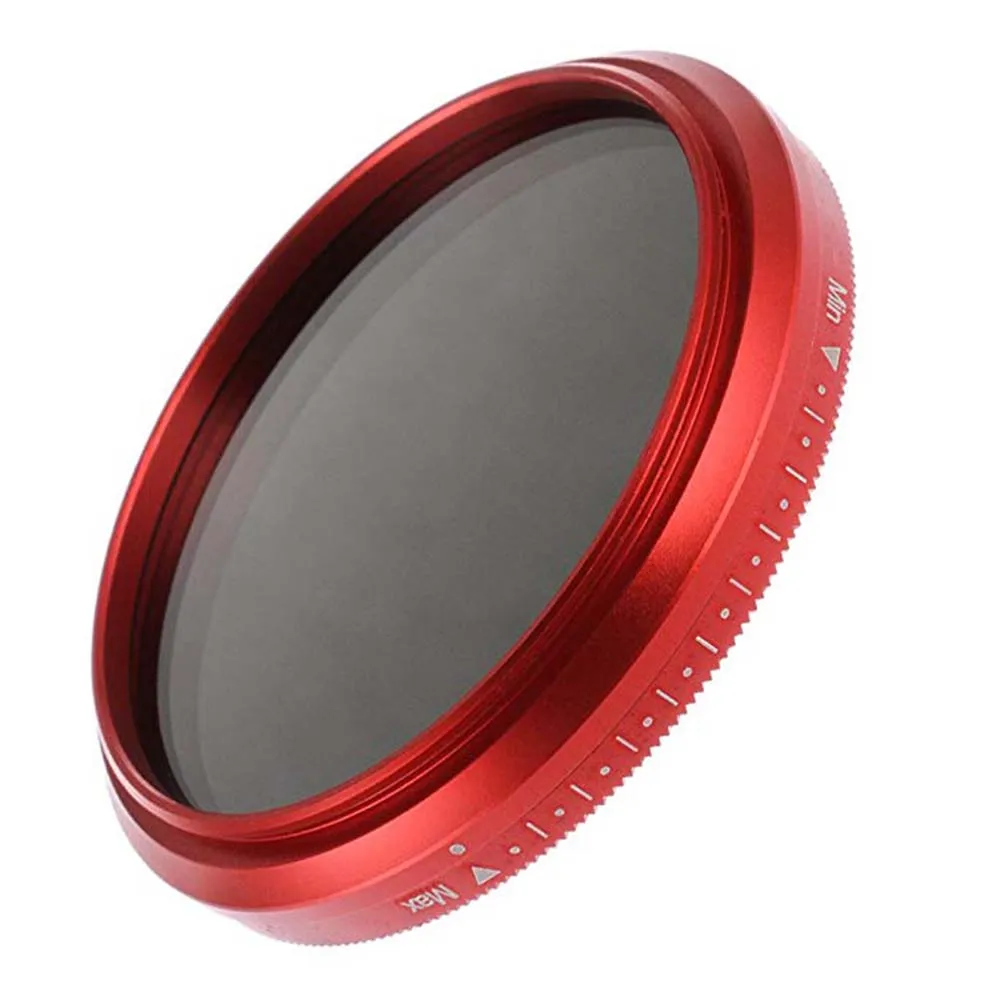 Camera Lens Filter FOTGA Ultra Slim 40.5-82mm Fader Adjustable Variable ND Lens Filter ND2 ND8 ND400 Red