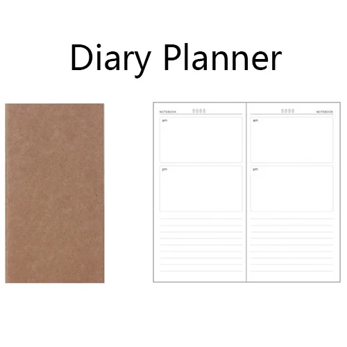 Ежедневные заметки милый каваи еженедельник ежемесячный планировщик книга из крафт-бумаги Обложка для путешественников блокнот для детей офисные принадлежности - Цвет: Diary planner