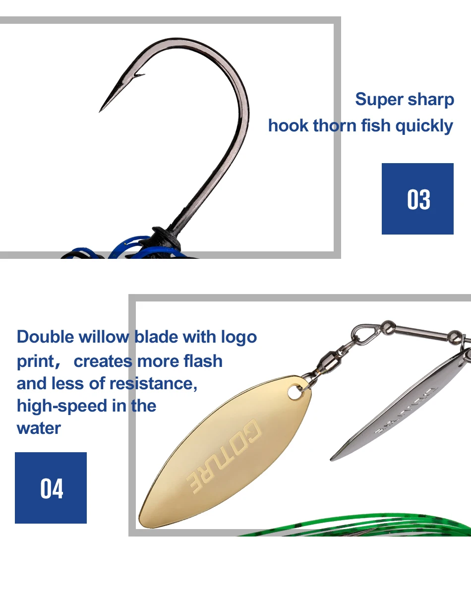 spinnerbait fishing lure buzzbait (6)