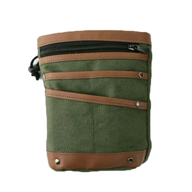 2019 New Metal Detector Canvas Bag Finds Waist Hook Pockets Pouch for