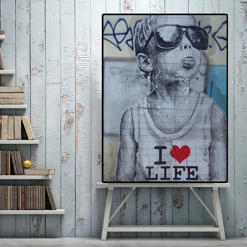 

Dropshipping Unframed Canvas Prints Wall Art Street Art Painting Modern Wall Pictures home living room decor free shipping